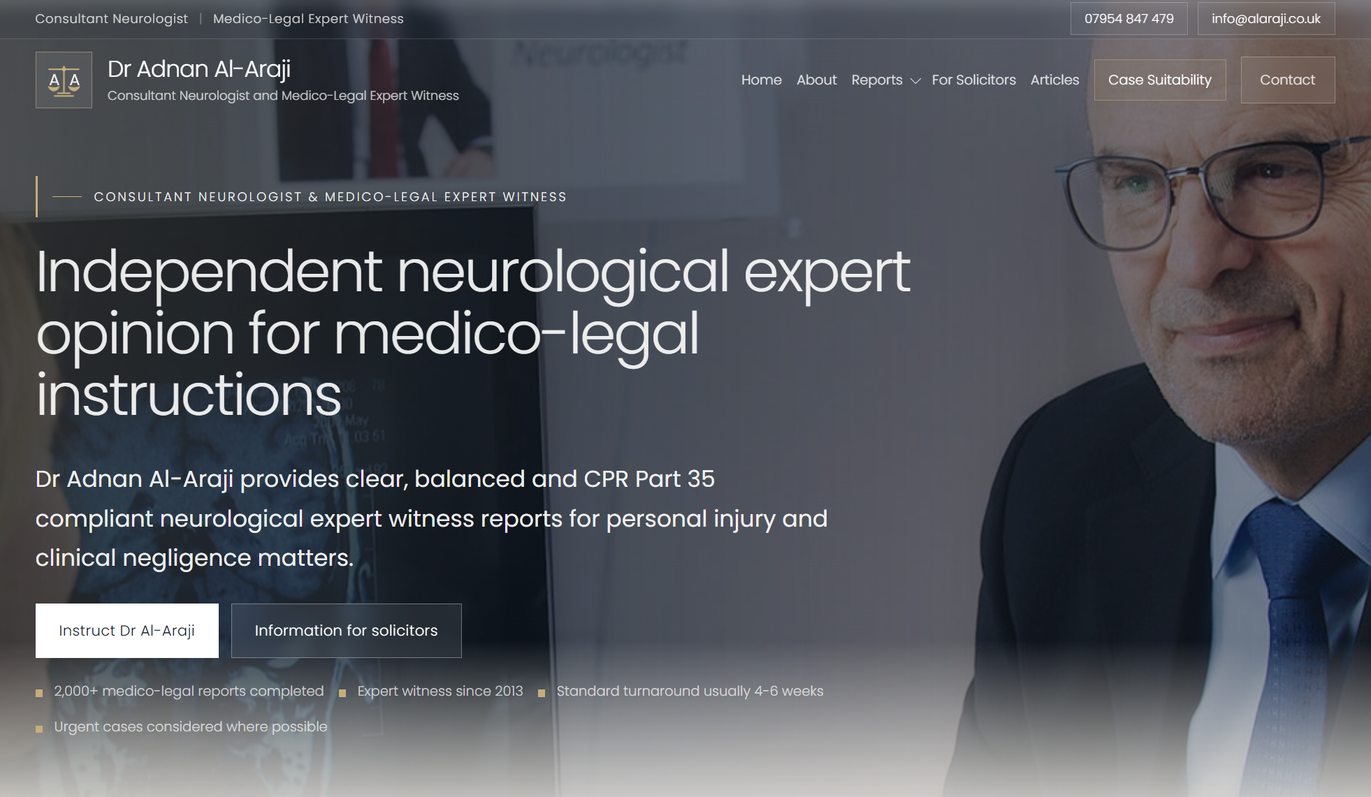 Dr Adnan Al-Araji medico-legal website